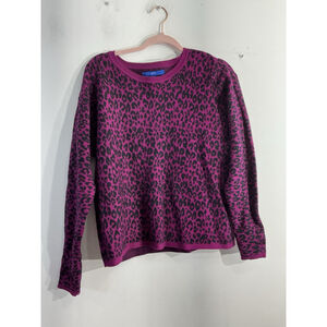 Womans Apt 9 Sweater Pullover Medium Animal Print Long Sleeve Crewneck